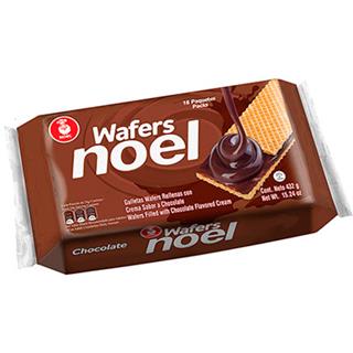 Galletas de Oblea Rellenas con Crema Sabor a Chocolate Wafers Noel  432 g