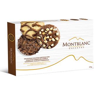 Galletas Dulces Surtidas Chocolate Oscuro Montblanc  125 g