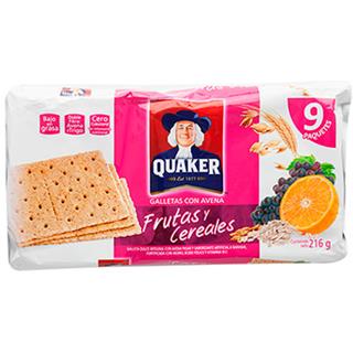 Galletas Integrales con Avena Frutas y Cereales Quaker  216 g
