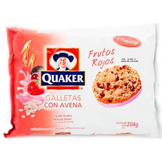 Galletas Integrales con Avena y Relleno Frutos Rojos Quaker  204 g