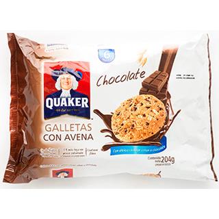 Galletas Integrales con Chips de Chocolate y Avena Quaker  204 g