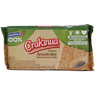 Galletas Integrales Quinua, Amaranto y Chía Crakinua  180 g