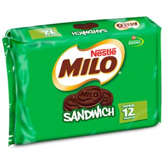 Galletas Sánduche de Chocolate Rellenas con Crema Sabor a Chocolate Milo  432 g