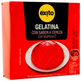 Gelatina en Polvo con Sabor a Cereza Éxito  50 g