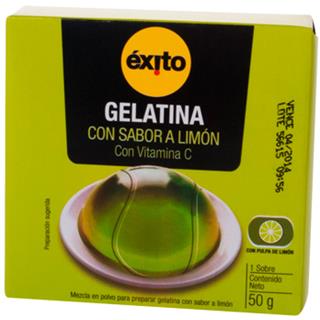 Gelatina en Polvo con Sabor a Limón Éxito  50 g
