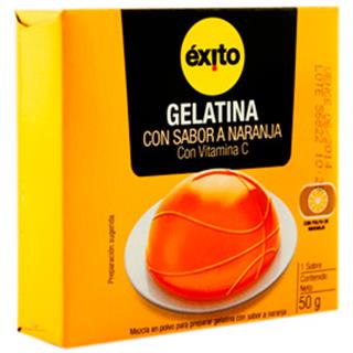 Gelatina en Polvo con Sabor a Naranja Éxito  50 g