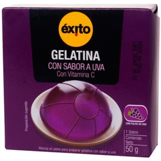 Gelatina en Polvo con Sabor a Uva Éxito  50 g