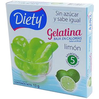 Gelatina en Polvo Dietética con Sabor a Limón Diety  13 g