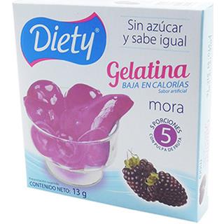 Gelatina en Polvo Dietética con Sabor a Mora Diety  13 g
