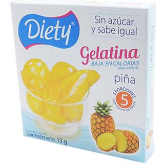 Gelatina en Polvo Dietética con Sabor a Piña Diety  13 g