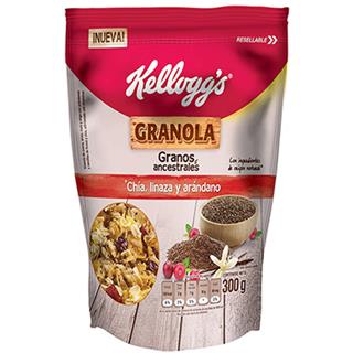 Granola Chía, Linaza y Arándano Kellogg's  300 g