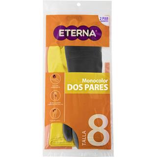 Guante Doméstico Negro, Talla 8 Eterna  2 par