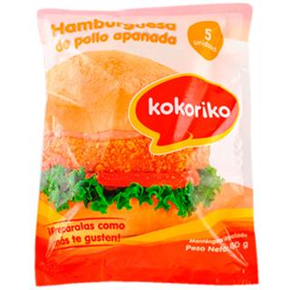 Hamburguesas de Pollo Apanadas Kokoriko  450 g