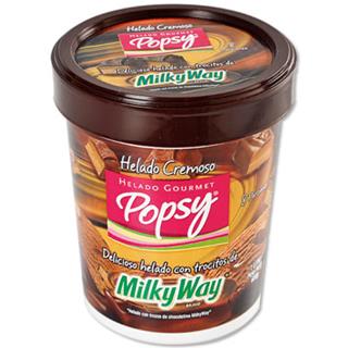 Helado con Chips de Chocolate Mily Way Popsy  600 g