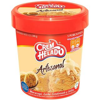 Helado de Maracuyá Leche Condensada y Galletas, Artesanal Crem Helado  300 g