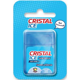 Hilo Dental con Cera y Sabor a Menta Cristal Ice  100 m
