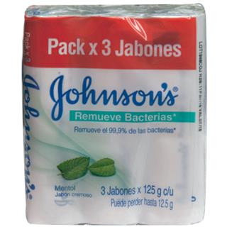 Jabón en Barra Antibacterial Mentol Johnson's  375 g