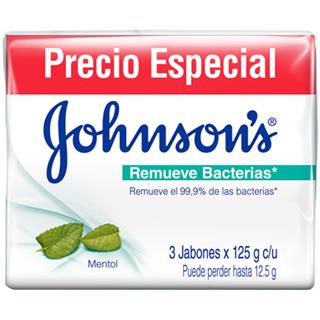 Jabón en Barra Antibacterial Mentol Johnson's  375 g