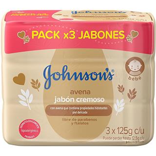 Jabón en Barra de Avena Aceite de Almendras Johnson's  375 g