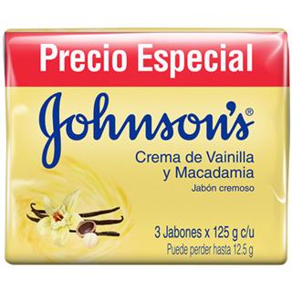 Jabón en Barra Crema de Vainilla y Macadamia Johnson's  375 g