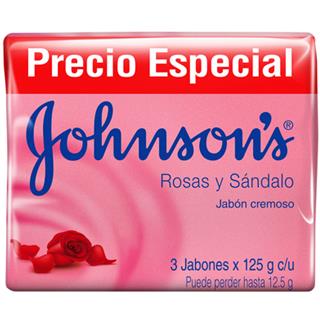 Jabón en Barra Rosas y Sándalo Johnson's  375 g
