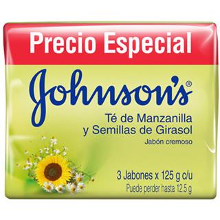 Jabón en Barra Té de Manzanilla y Semillas de Girasol Johnson's  375 g