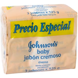 Jabón en Barra para Bebé Avena Johnson's Baby  375 g