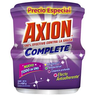 Jabón Lavaplatos en Crema Antibacterial Antiadherente, 2 Unidades Axion  900 g