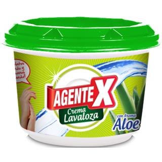 Jabón Lavaplatos en Crema con Aloe Vera Agente X  450 g