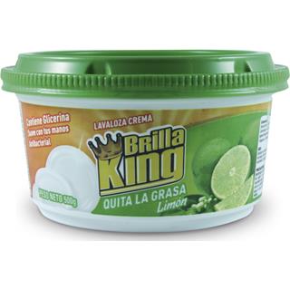 Jabón Lavaplatos en Crema con Aroma a Limón Brilla King  500 g