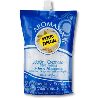 Jabón Líquido Humectante para Manos Leche y Almendras Aromasense  400 ml