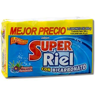 Jabón para Ropa con Bicarbonato Super Riel  900 g