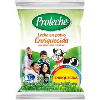 Leche en Polvo Entera Calcio, Hierro y Vitaminas Proleche  364 g