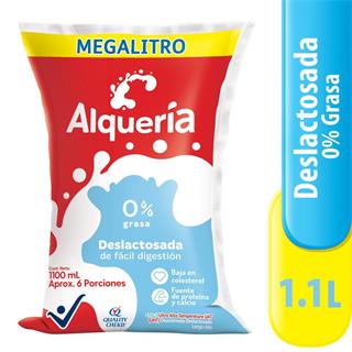 Leche Larga Vida Descremada Deslactosada en Bolsa Alquería 1 100 ml