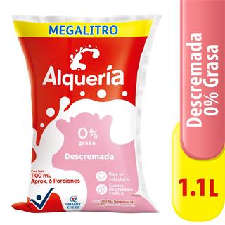 Leche Larga Vida Descremada en Bolsa Alquería 1 100 ml