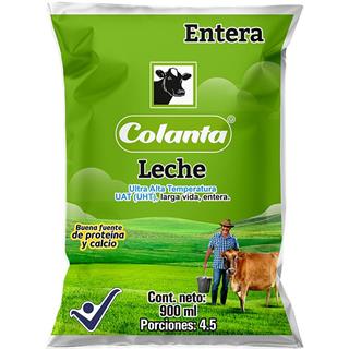 Leche Larga Vida Entera en Bolsa Colanta  900 ml