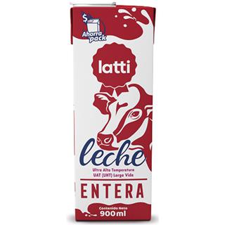 Leche Larga Vida Entera en Caja Latti  900 ml