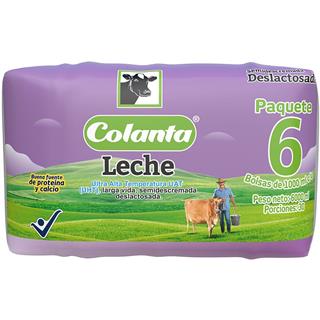 Leche Larga Vida Semidescremada Deslactosada en Bolsa Colanta 6 000 ml