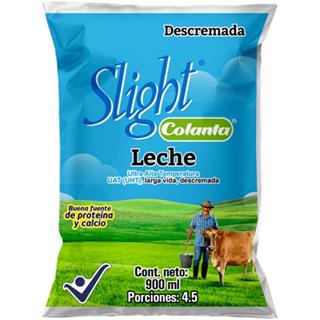 Leche Pasteurizada Descremada en Bolsa Slight  900 ml