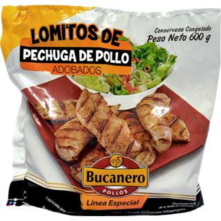 Lomos de Pechuga de Pollo Adobados Bucanero  0.6 kg