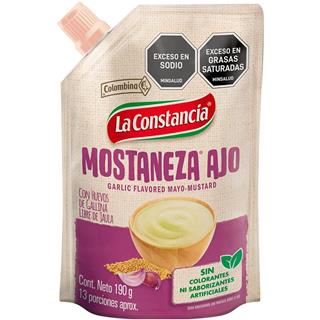 Mayonesa y Mostaza Ajo La Constancia  190 g