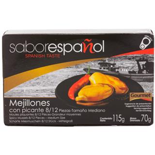 Mejillones en Lata Picantes Sabor Español  115 g
