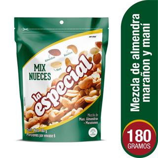 Mezcla de Nueces Maní, Almendras y Marañones la especial  180 g