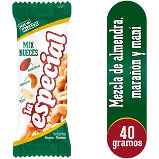 Mezcla de Nueces Maní, Almendras y Marañones la especial  40 g