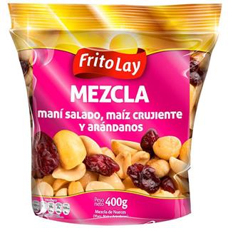 Mezcla de Nueces y Frutas Secas Maní Salado, Maíz Tostado y Arándanos Frito Lay  400 g