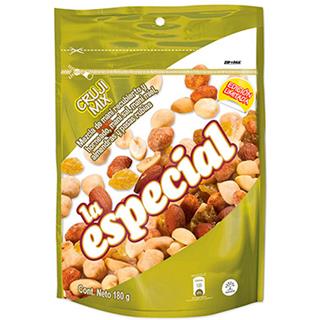 Mezcla de Nueces y Frutas Secas Maní Rec, Horneado, Sal, Miel, Almendra y Pasa Rub la especial  180 g