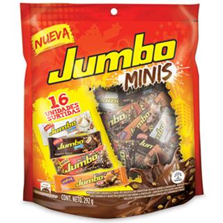 Mini Chocolatina Común con Maní Sabores Surtidos Jumbo  292 g
