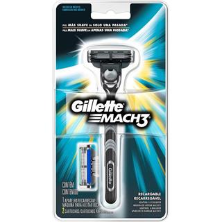 Máquina para Afeitar de 3 Hojas con Repuestos +2 Cartuchos Gillette  1 unidad