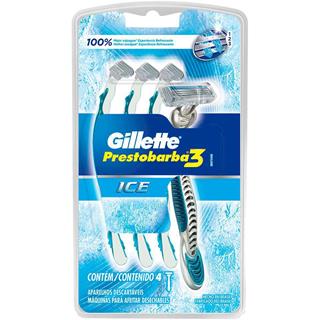 Máquina para Afeitar de 3 Hojas Ice Gillette  4 unidades