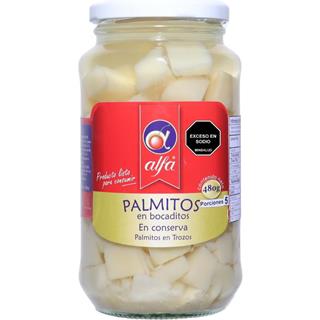 Palmitos en Conserva Alfa  480 g